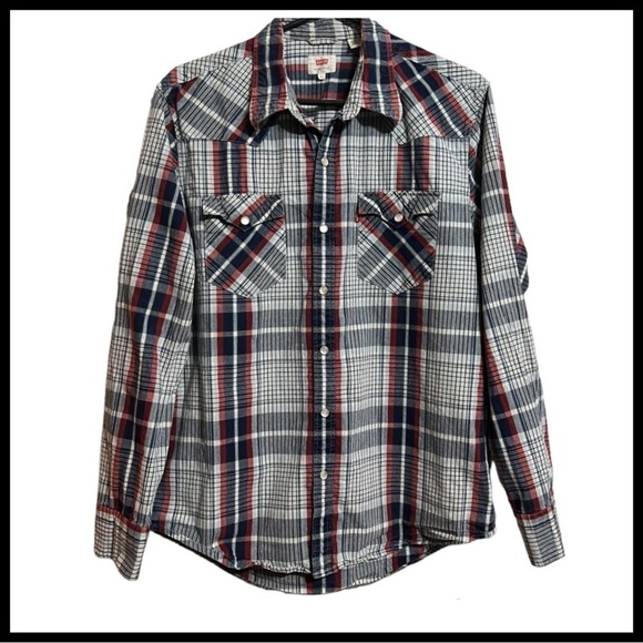 LEVI’S Classic Plaid Button Down Shirt - Picture 1 of 7